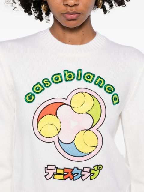 Casablanca Tennis Ball sweater - White