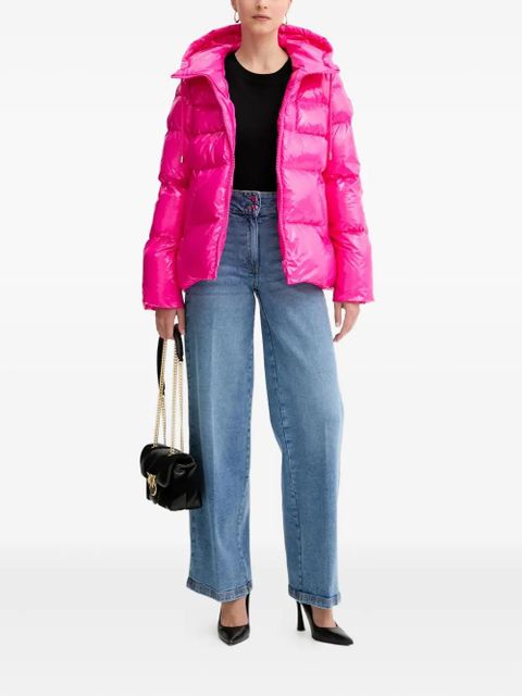 PINKO hooded logo-appliqué jacket - zdjęcie produktu nr 2