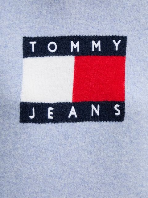 Tommy Jeans sweter z dodatkiem wełny damski kolor różowy lekki DW0DW21782