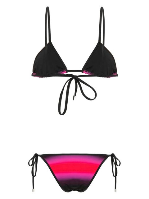 The Attico gradient-effect bikini - Black