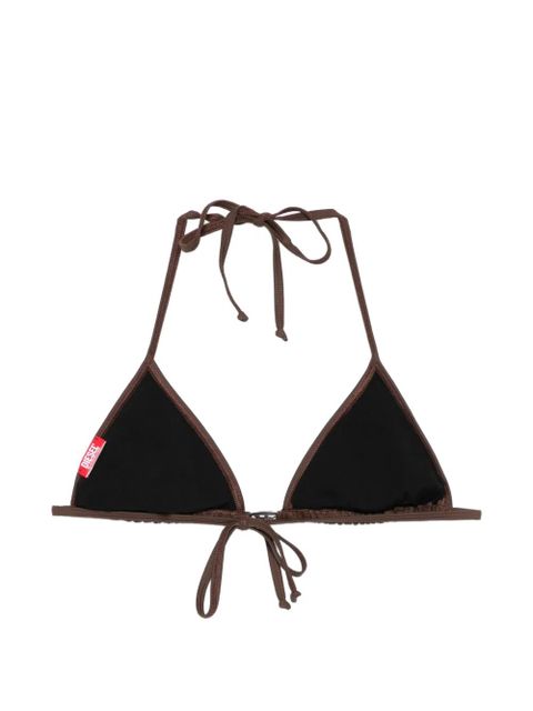 Diesel Elettra-Dnm tie-string bikini top - Brown