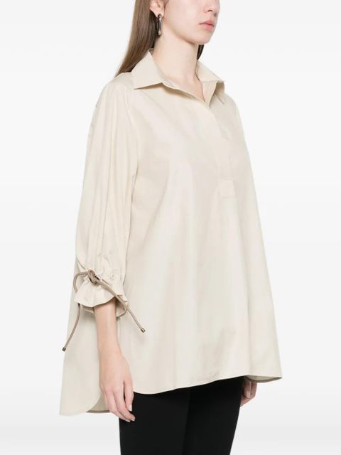 Max Mara Adorni drawstring-cuff blouse - Neutrals