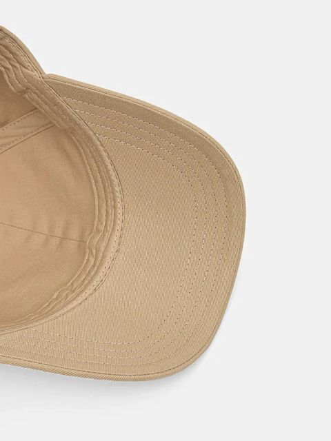 BOSS czapka z daszkiem bawełniana kolor beżowy z aplikacją 50519889