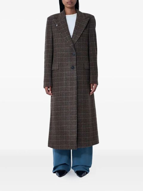OUR LEGACY Manta checked single-breasted coat - Brown - zdjęcie produktu nr 2