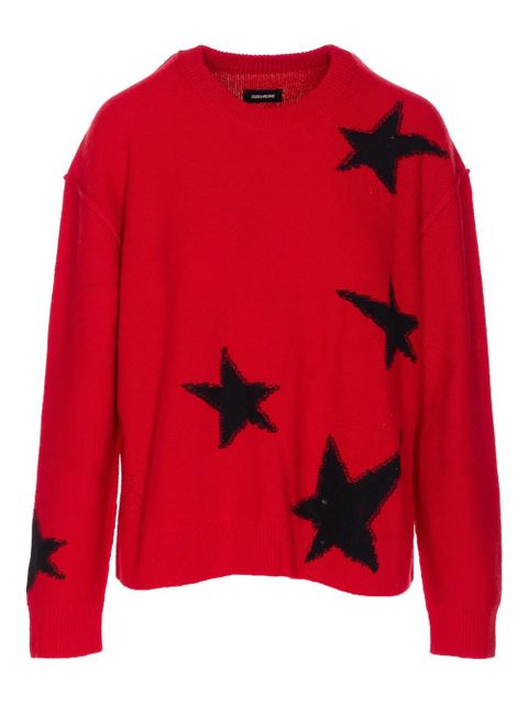 Zadig&Voltaire Markuz star-embroidered cashmere sweater - zdjęcie produktu nr 1