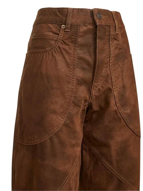 MARANT ÉTOILE embossed five-pocket trousers - Brown - zdjęcie produktu nr 2
