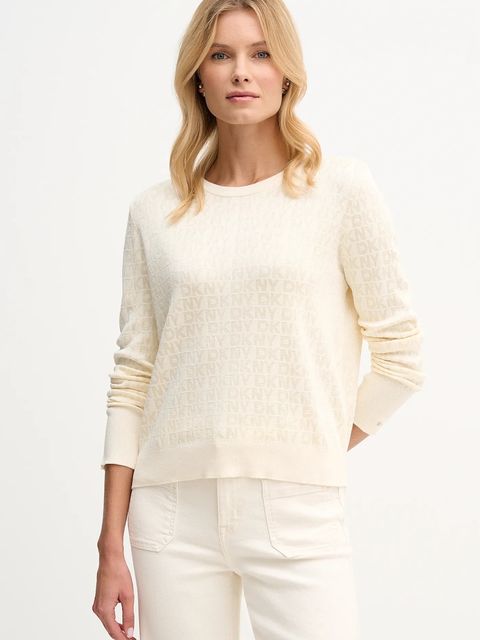 Dkny sweter damski kolor beżowy DJ5R0877 - zdjęcie produktu nr 1