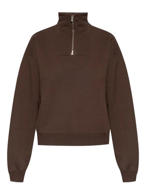 Jacquemus logo-patch half-zip sweatshirt - Brown - zdjęcie produktu nr 1