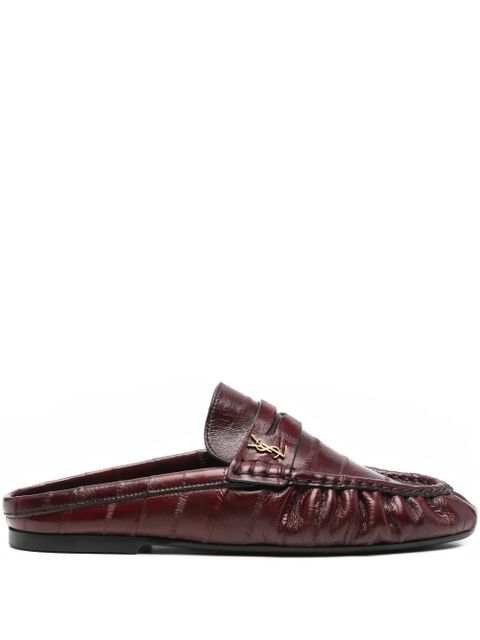Saint Laurent Le Loafer round-toe mules - Red - zdjęcie produktu nr 1