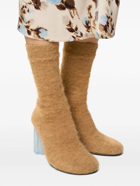 AMI Paris Piano 120mm ankle boots - Brown