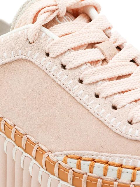 Chloé lace-up platform trainers - Pink