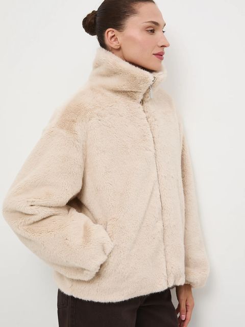 Medicine kurtka damska kolor beżowy przejściowa oversize