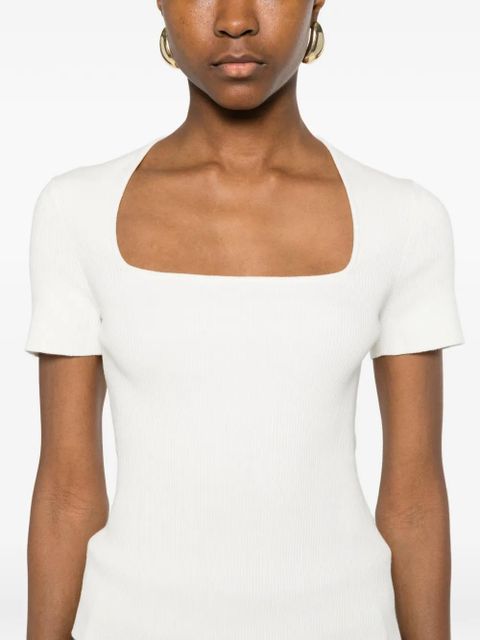 Maje square-neck T-shirt - White