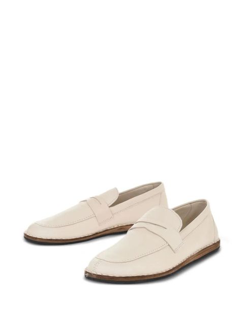 The Row Cary leather penny loafers - White - zdjęcie produktu nr 2