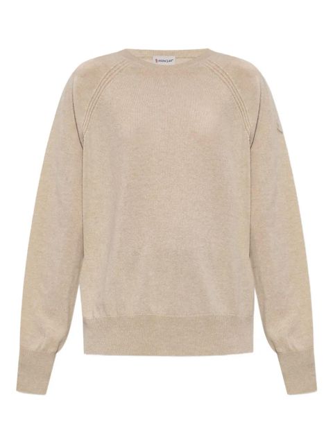 Moncler raglan-sleeve cashmere sweater - Neutrals - zdjęcie produktu nr 1