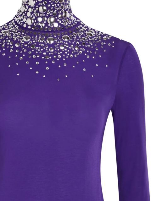 Rabanne embellished roll-neck top - Purple - zdjęcie produktu nr 2