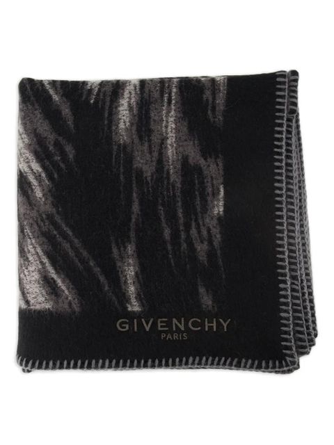 Givenchy animal-print jacquard scarf - Black