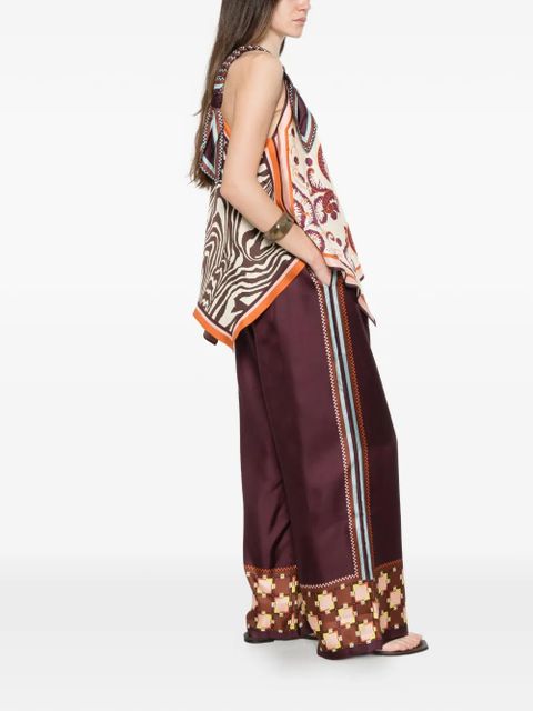 ALEMAIS Wilson striped geometric trousers - Red - zdjęcie produktu nr 2