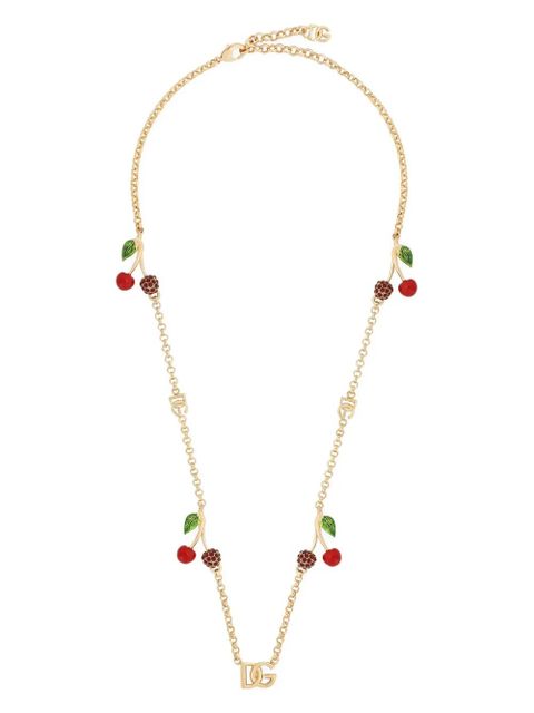Dolce & Gabbana DG logo crystal-embellished necklace - Gold - zdjęcie produktu nr 1