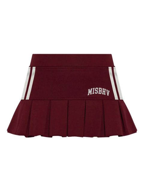 MISBHV pleated stripe mini skirt - Red - zdjęcie produktu nr 1