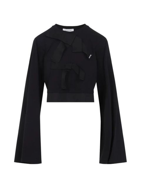 Lanvin bow long sleeve top - Black - zdjęcie produktu nr 1