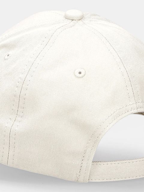 HUGO czapka z daszkiem bawełniana kolor beżowy z aplikacją 50519255