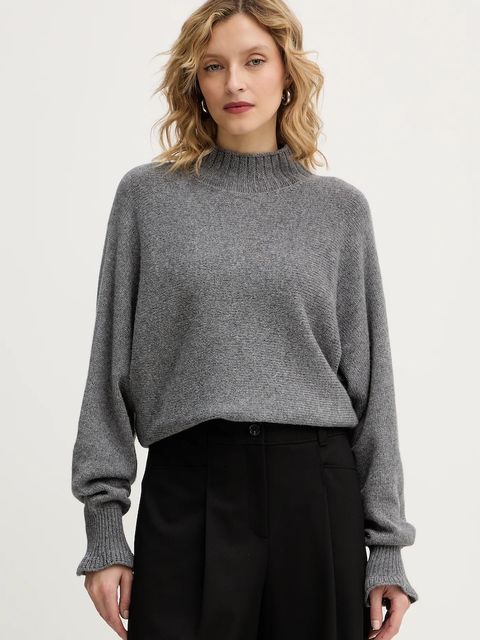 Twinset sweter z dodatkiem wełny damski kolor szary lekki 252TT3353 - zdjęcie produktu nr 1