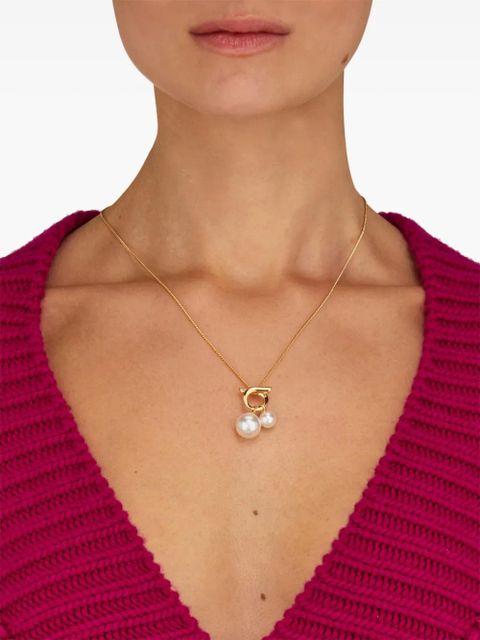 Ferragamo double pearl necklace - Gold - zdjęcie produktu nr 2