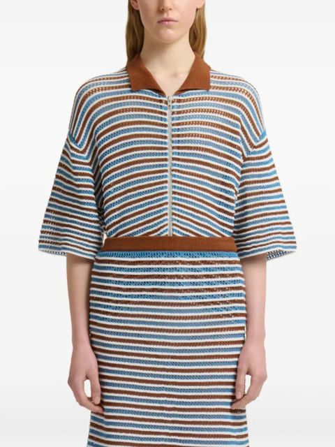 Marni striped crochet A-line skirt - White - zdjęcie produktu nr 1