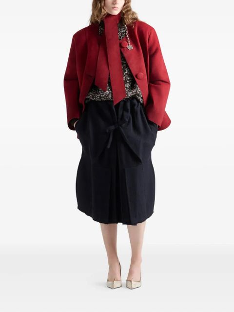 Prada chevron wool midi skirt - Blue - zdjęcie produktu nr 2