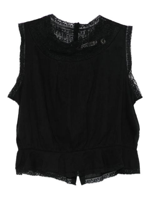 DÔEN Lilibet lace-trimmed sleeveless top - Black - zdjęcie produktu nr 1