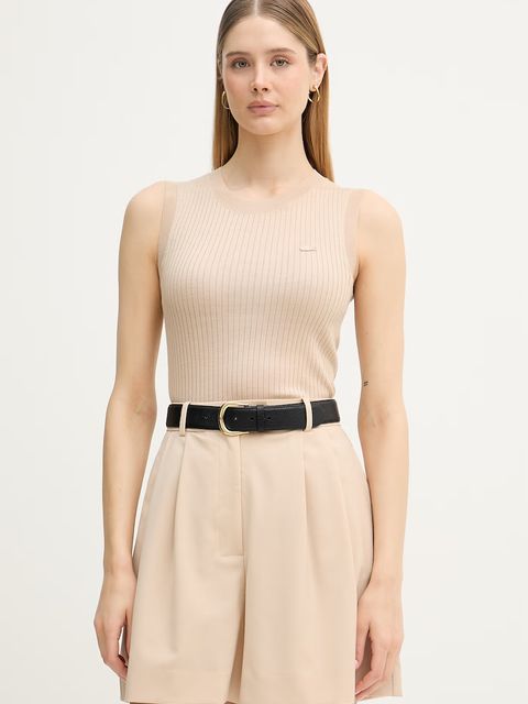 Lacoste top swetrowy damski lniany - zdjęcie produktu nr 2