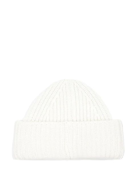 Yves Salomon ribbed-knit beanie - White - zdjęcie produktu nr 2