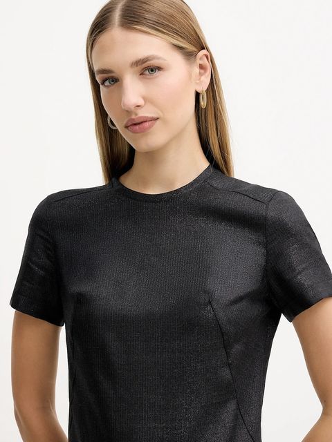 Pinko sukienka z dodatkiem wełny kolor czarny mini dopasowana 106143 A305