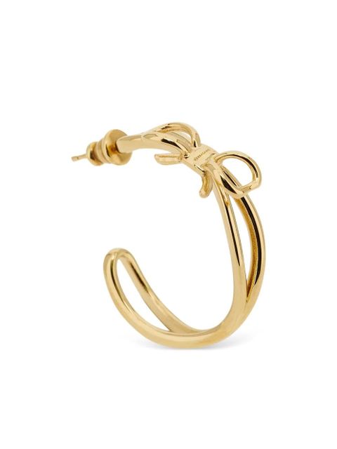 Ferragamo bow-detail hoop earrings - Gold