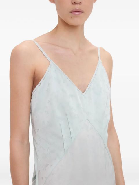 Victoria Beckham Crushed Cami asymmetric midi dress - Blue