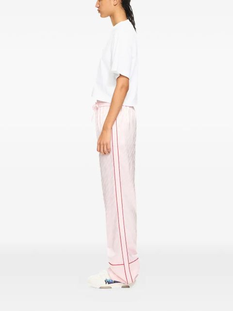 Off-White jacquard satin pajama trousers - Pink