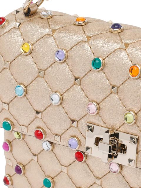 Valentino Garavani quilted laminated leather Rockstud tote bag - Gold
