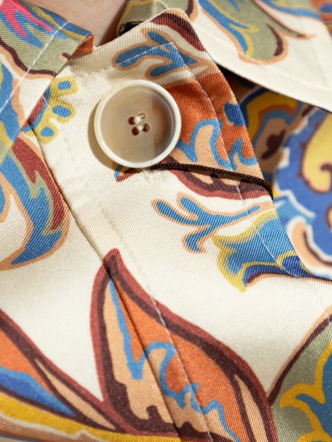 ETRO floral-print cropped jacket - White