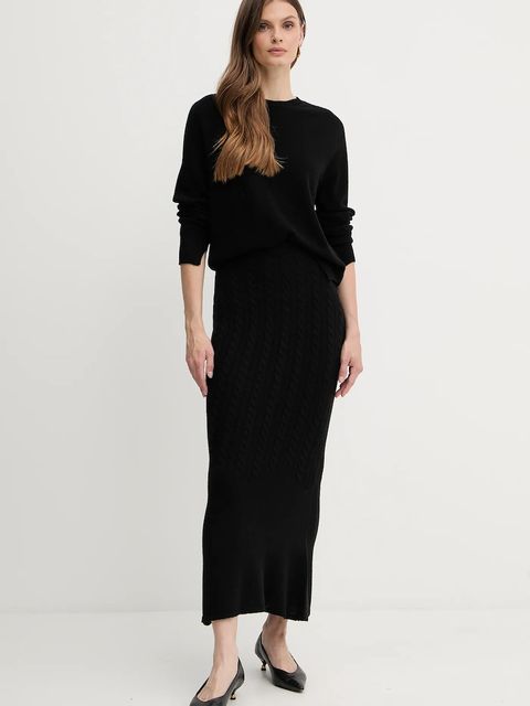 Twinset sweter wełniany damski kolor czarny lekki 252TP3495 - zdjęcie produktu nr 2