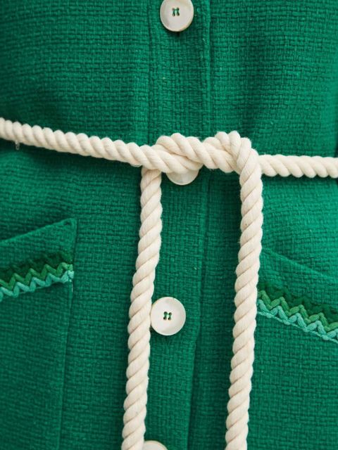 La Petite Française kamizelka VERDICT kolor zielony jednorzędowa