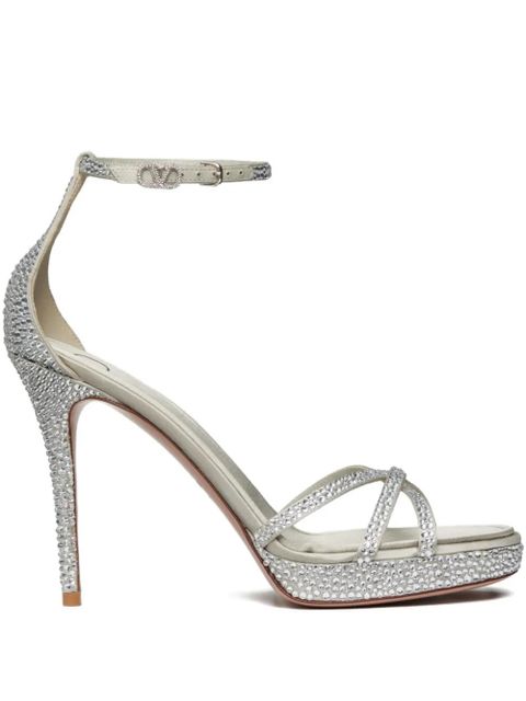 Valentino Garavani 120mm Eveninglam platform sandals - Silver - zdjęcie produktu nr 1
