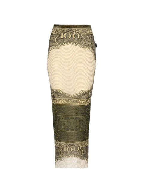 Jean Paul Gaultier printed maxi skirt - Green - zdjęcie produktu nr 1