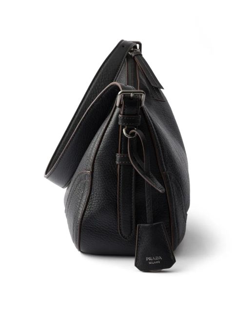 Prada Aimèe large leather shoulder bag - Black