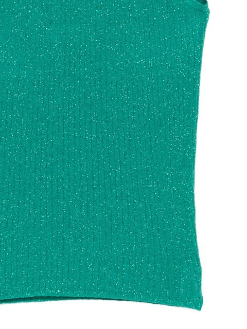 PINKO Linum tie-neck knit tank top - Green