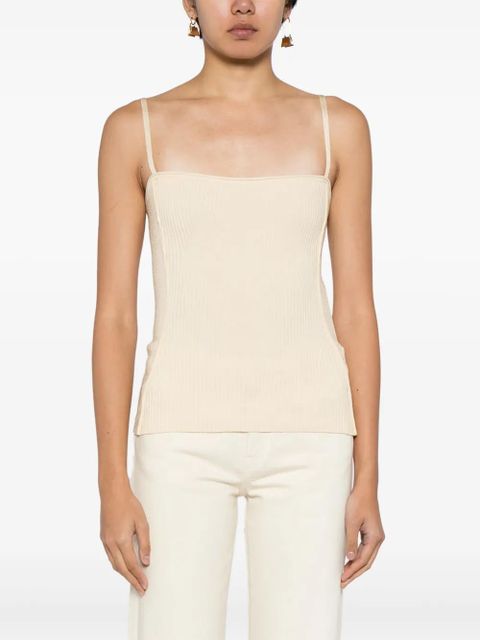 Jacquemus Le Haut Sierra ribbed tank top - Neutrals