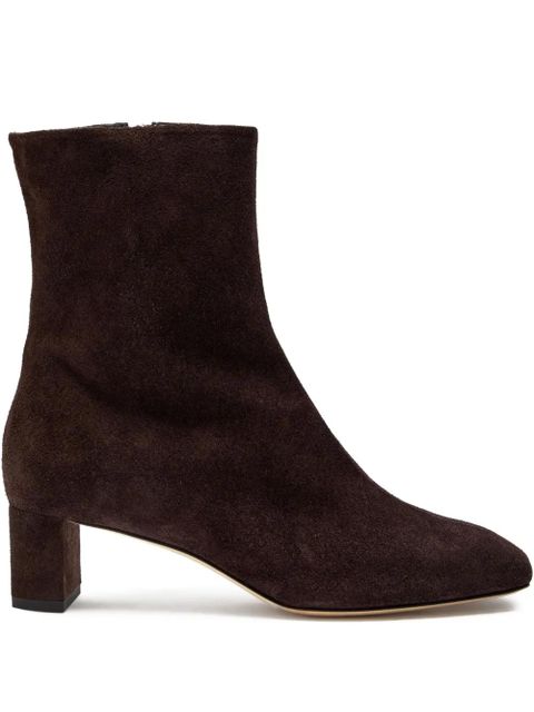 Aeyde 45mm Millie suede block-heel boots - Brown - zdjęcie produktu nr 1