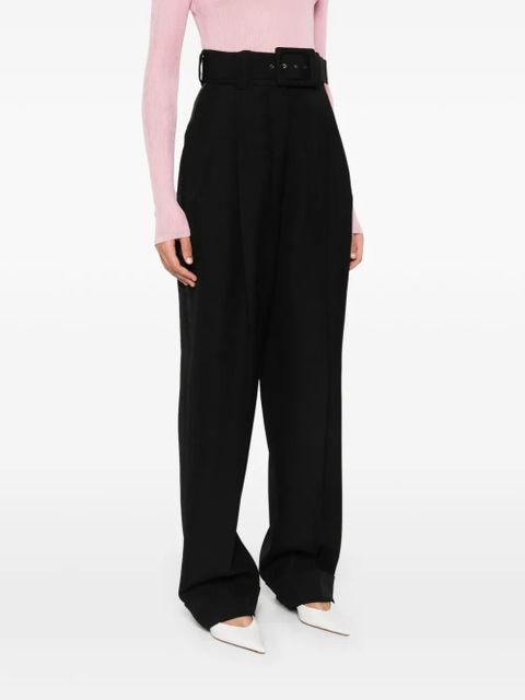 Sportmax Belted trousers - Black