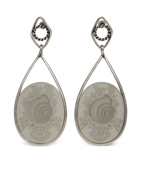 ETRO cameo-shell earrings - Silver - zdjęcie produktu nr 1