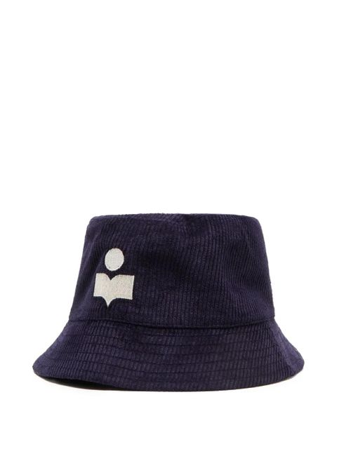 ISABEL MARANT embroidered logo bucket hat - Blue - zdjęcie produktu nr 1